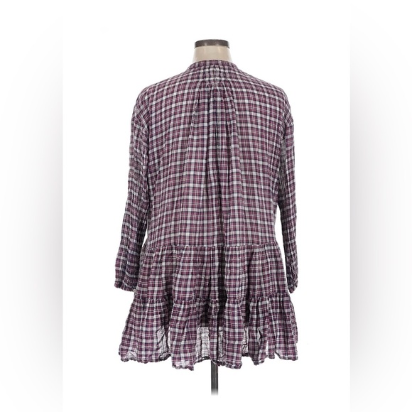 The Great The Timber Dress in Burgundy Plaid - Size Medium - Picture 4 of 9